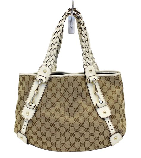 gucci medium canvas satchel - beige|Gucci shoulder bag.